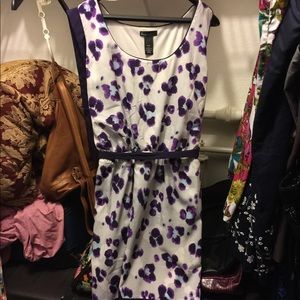 Purple & gray leopard print dress
